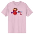 thumbnail image 3 of Dora The Explorer Animated Dora & Boots Exchanging Gifts Crew Neck Short Sleeve Cradle Pink Adult T-shirt-Medium, 3 of 5