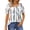 Striped Print, variant on UVN Square Neck Tops for Women Summer Puff Short Sleeve Shirts Dressy Casual Tunic Blouses