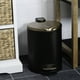 thumbnail image 4 of Bote de basura Acento de 5 L Basurero redondo acero inoxidable con pedal y tapa de cierre Negro Dorado, 4 of 11
