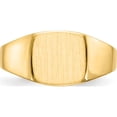 thumbnail image 4 of 14K Yellow Gold 8.5X9.0mm Closed Back Signet Ring (Size 7) Made In United States rs300, 4 of 5