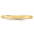 thumbnail image 2 of Solid 14k Yellow Gold 2.5mm Plain Classic Dome Men's Wedding Band Ring Size 12, 2 of 4