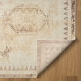 thumbnail image 2 of HomeRoots 534014 8 x 10 ft. Abstract Washable Non Skid Rectangle Area Rug, Beige, 2 of 5