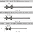 thumbnail image 4 of Men's Classic Pre-Tied Bow Tie Formal Solid Tuxedo, by Bow Tie House (Large, Grey Fog), 4 of 5