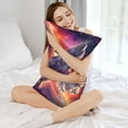 thumbnail image 3 of Bingfone Astronaut Dolphin Satin Pillowcase for Hair - Standard Size with Zipper Silky & Soft Pillow Covers,20x30 Inches, 3 of 6