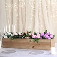 thumbnail image 2 of Efavormart 30x6'' Natural Wood Planter Boxes With Plastic Liner DIY Rustic Boxes Rectangle Wood Box For Wedding Party Decoration, 2 of 11