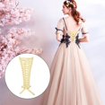 thumbnail image 5 of 1 Set Wedding Gown Replace Zipper Light Khaki Adjustable Fit Satin Corset Back Kit Lace-up Formal Prom Dress for Prom Dress Strap, 5 of 9