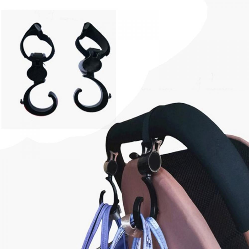 2x Universal Baby Stroller/Pram/Buggy/Pushchair Hook Clips Hanger Bag Holder 
