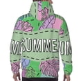 thumbnail image 7 of Rateoe Summer Pattern Mens Hoodie, Pullover Hooded Sweatshirt, Kangaroo Pocket Hoodie Ideal for Daily Wear, Travel and Home-Medium, 7 of 7