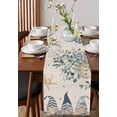 thumbnail image 4 of Coastal Eucalyptus Table Runner 72 Inches, Ocean Green Leaf Blue Gnomes Starfish Bed Runner Dresser Scarves Tabletop for Indoor Outdoor Parties/Ceremony/Banquet, 14" x 72", 4 of 8