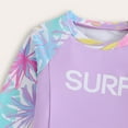 thumbnail image 5 of ATOGUTA Girls Two Piece Swimsuit Set Long Sleeve Swim Shirt Bikini Shorts Beach Bathing Suit Purple, Size 3-8 Years, 5 of 5