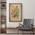 thumbnail image 2 of PixonSign Framed Canvas Print Wall Art Retro Antique Wildflower Still Life Nature Wilderness Illustrations Modern Art Botanical Floral Farmhouse/Country Relax/Calm/Cozy - 24"x36" Black, 2 of 5