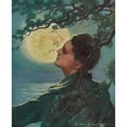 thumbnail image 2 of Charles Allan Gilbert 15x18 Black Ornate Wood Framed Double Matted Museum Art Print Titled - The Girl in the Moon (1908), 2 of 5
