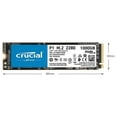 thumbnail image 2 of Crucial P1 500GB 3D NAND NVMe PCIe Internal SSD, up to 1900 MB/s - CT500P1SSD8, 2 of 5