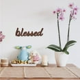 thumbnail image 6 of 1pc Cutout Sign Blessed Wooden Wall Art Decor Wood Word Sculpture Signs Rustic Farmhouse, 6 of 9