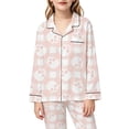thumbnail image 5 of Gunia Teen Girls Halloween Pajamas 2 Piece Button Up Long Sleeve Tops With Pants Nightwear Pjs Loungewear Pink 11-12 Years, 5 of 5