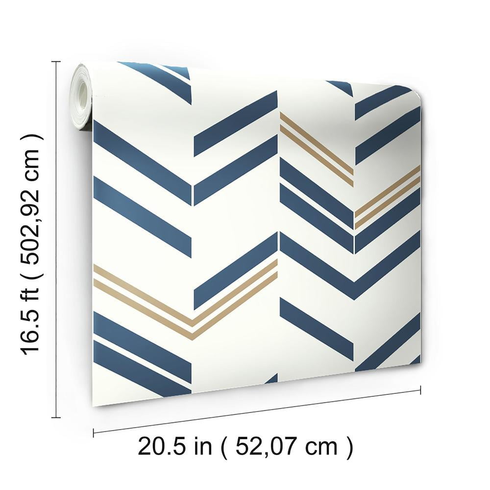 Chevron Stripe Peel and Stick Wallpaper