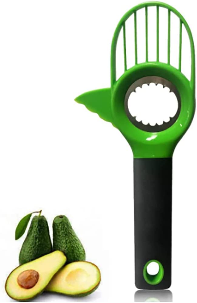 Avocado Slicer Plastic Shea Corer Peeler Fruit Dispenser Multi-Tool Kitchen  Gadgets Accessories,Green,8.6 Inch Length,2.5 Ounce