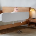 thumbnail image 4 of Foldable 59 inch Extra Long Toddler Bed Rail Guard for Elderly Adjustable, 4 of 19
