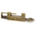 thumbnail image 4 of Mini Size Vintage Antique Style Carved Bird Flower Leaf Padlock Lock with Key for Jewelry Box Drawer, 4 of 5