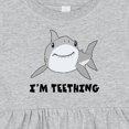 thumbnail image 4 of Inktastic I'm Teething Cute Shark Girls Baby Dress, 4 of 5