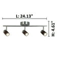 thumbnail image 2 of Brews 3-Light LED Semi-Flush Mount Track Lighting - Chrome Finish - Copper Metal Shade, 2 of 3
