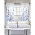 thumbnail image 5 of Purple Blue Polka Dots Sheer Curtains 54 Inch Length 2 Panels Set, Watercolor Abstract Art Voile Window Treatment Rod Pocket Short Kitchen Curtains Drapes for Bedroom 52"x54"x2, 5 of 7