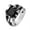 Black, variant on Men's and Women's Stainless Steel Vintage Punk Animals Openwork Design Dragon Claw Ring with Purple Gemstone Silver Size 10