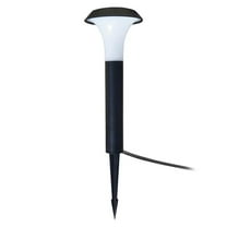 Living Accents Glass Low Voltage 0.5 W LED Pathway Light in Black