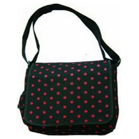 - Clover Black Messenger Bag - Red Star