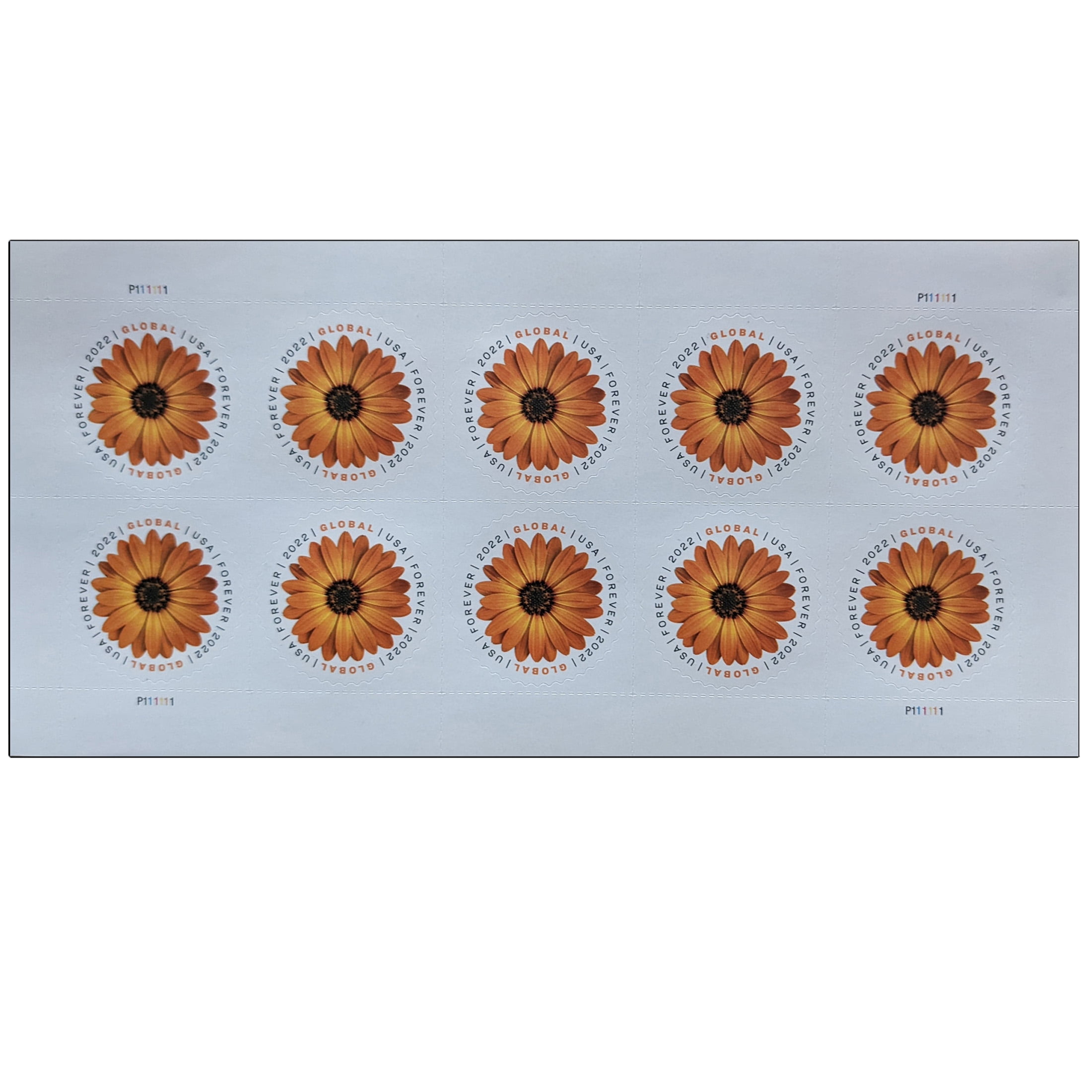 USPS Global Forever Stamps - Evergreen Wreath Sheet Of 10, Round Design, International Postage - View #5