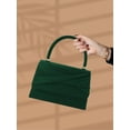 thumbnail image 2 of Women's Satin Evening Bag Top Handle Clutch Purse, Pleated Formal Handbag for Wedding Guest Party Prom Dinner, 2 of 7