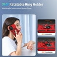 thumbnail image 6 of for iPhone 14 Pro Case with Slide Lens Cover HD Screen Protector,  Grade Drop Protection,  Rotated Ring Holder Kickstand Protective Phone Case,Red, 6 of 12