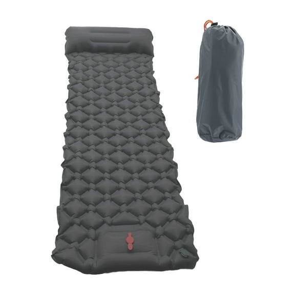 Almohadas de camping únicas, almohadillas de camping no unibles con almohada para acampar, mochilear y hacer senderismo en gris