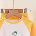thumbnail image 6 of NOLDARES Fall Winter Toddler Baby Boy Clothes 2Pcs Checkered Crewneck Sweatshirt and Pants Sweatsuit Little Boy Clothing Size:4-5 Y,Yellow, 6 of 6