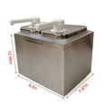thumbnail image 2 of Large Capacity Double Head Sauce Pump Squeeze Condiment Dispenser Stainless 4L, 2 of 7