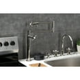 thumbnail image 3 of Kingston Brass KS4706BEX Essex Deck Mount Pot Filler Faucet, Polished Nickel, 3 of 8
