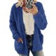 thumbnail image 1 of Abrigo de invierno de felpa gruesa para mujer, cárdigan térmico suave de un solo pecho para otoño, suéteres de moda para mujer, sudaderas con botones, prendas de vestir exteriores, 1 of 5