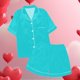 thumbnail image 5 of Conjunto de dos piezas para mujer con camiseta de manga corta y cuello en V y pantalones cortos, ideal para el verano y el ocio deportivo., 5 of 7