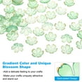 thumbnail image 4 of Uxcell 50 Pcs Gold-Plated Acrylic Cherry Blossom Flower Beads, Green Gradient, 4 of 7