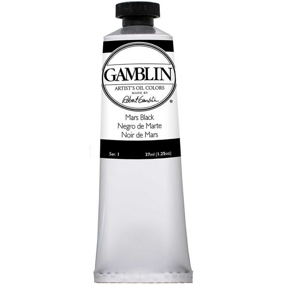 Gamblin Artist's Oil Color - Mars Black, 37 ml tube