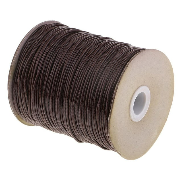 170M 1.5mm Waxed Cotton Cord String Linen Jewellery Necklace Bracelet Making Brown
