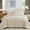 Beige-Full, variant on Beige Queen 7-Piece Seersucker Shabby Chic Bed-in-a-Bag Comforter Set