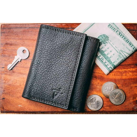 Wallet for Men Trifold with ID Holder and RFID Blocking (Brown) Velcro Closed By Juzar Tapal Collection