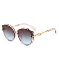 thumbnail image 3 of Gafas de sol personalizadas para mujer, redondas, de metal, estilo europeo y americano, transparentes, de moda, 3 of 5