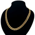 thumbnail image 3 of Men Jewelry Sets 14K Yellow Gold Miami Curb Cuban Link Chain Bracelet Necklace Set Punk Hip Hop Jewelry Male Gift, 3 of 6