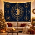 thumbnail image 3 of Complex Monochromatic Line with Personified Moon Profile, Mystical Fantasy for Space Lovers, Aesthetic Wall Decor, Mother'S Day Gift, Tapestry Wall Hanging for Dorm and Living Room, 3 of 7