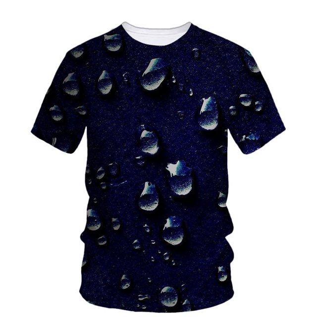 Nouveaux T-Shirts Graphiques Tendance d'Été pour Hommes Mode Personnalité Créative Imprimé Col Rond Manches Courtes Hauts