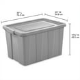 thumbnail image 2 of Sterilite Tuff1 30 Gal Plastic Storage Tote Container Bin w/ Lid (16 Pack), 2 of 9