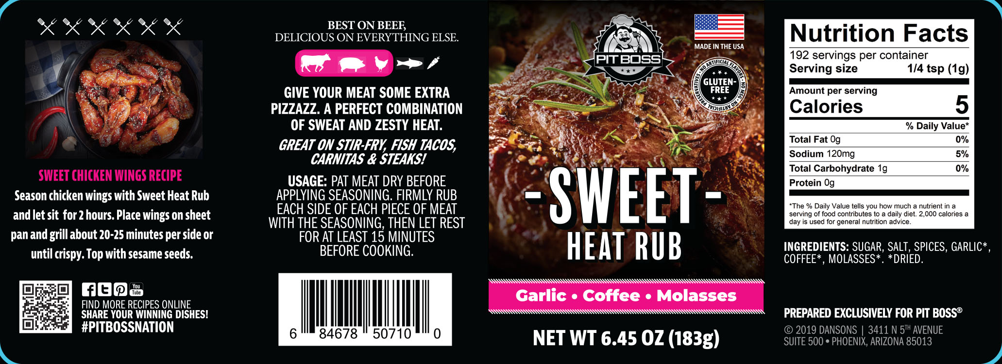 Pit Boss Sweet Heat Rub & Grill Seasoning, 6.45 oz - Walmart.com