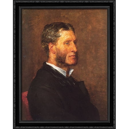 Matthew Arnold 28x34 Large Black Ornate Wood Framed Canvas Art by George Frederick Watts